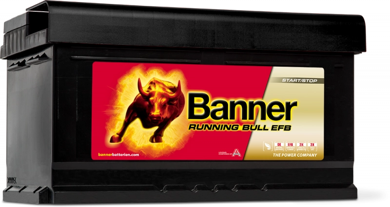 Banner EFB PRO 57511 Start-Stopp Running Bull 12V 75Ah 700A Autobatterie, Starterbatterie, Boot, Batterien für