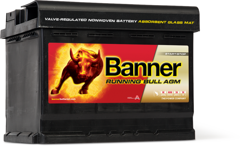 Autobatterien Start-Stopp,Autobatterien, Running Bull AGM, AGM
