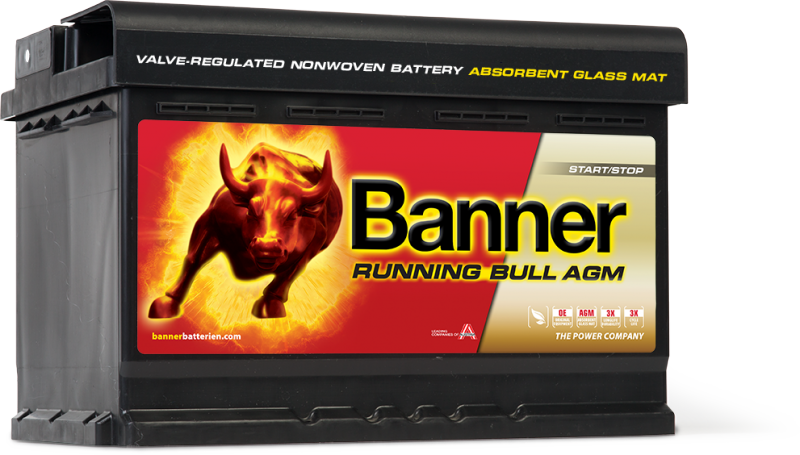 Autobatterien Start-Stopp,Autobatterien, Running Bull AGM, AGM