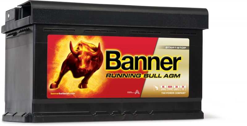 ⊳ Premium Starterbatterie für Start-Stopp-PKW | Running Bull AGM