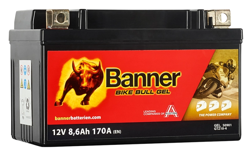 J.S.B. FRP BAT 赤/黄色 ⊳ Premium-Starterbatterie für Motorräder, Quads & Jetskis
