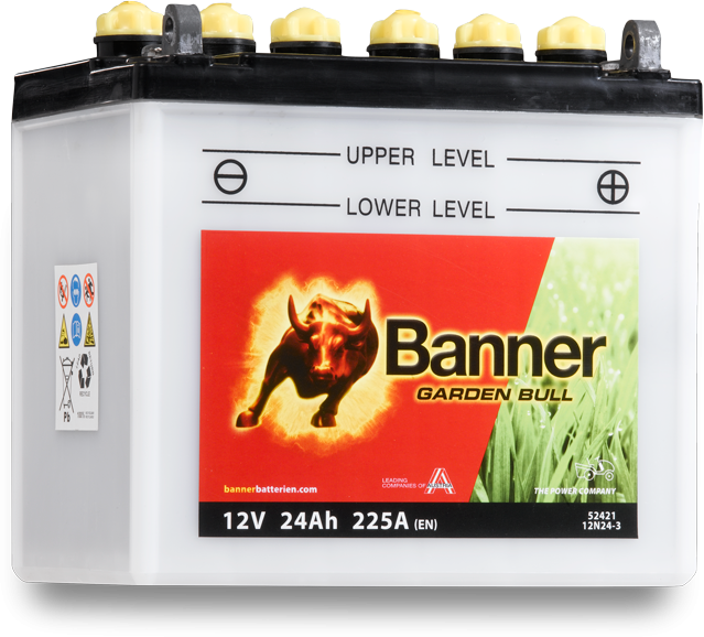 Aufsitzmäher, Rasentraktoren, Reitermäher, Garden Bull Batterien, Rasenpflege