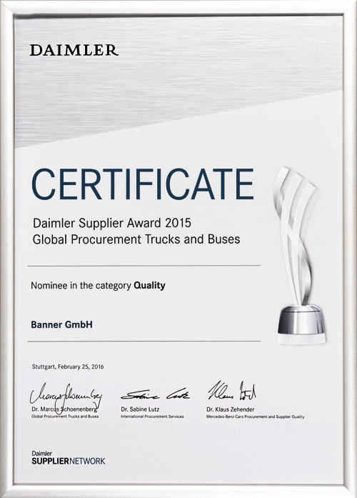 Daimler Supplier Award
