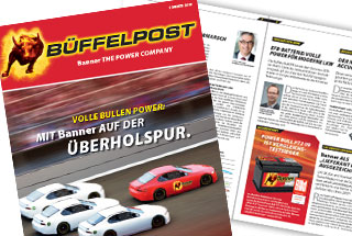 Banner Büffelpost, Kundenzeitung, Kundenmagazin