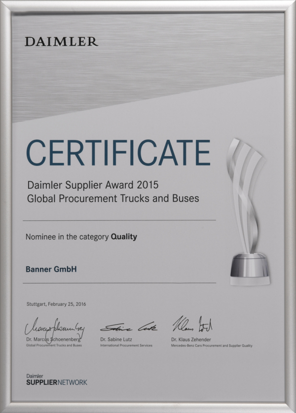 Daimler Supplier Award