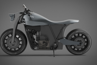 Elektromotorrad 'ethec' powered by Banner