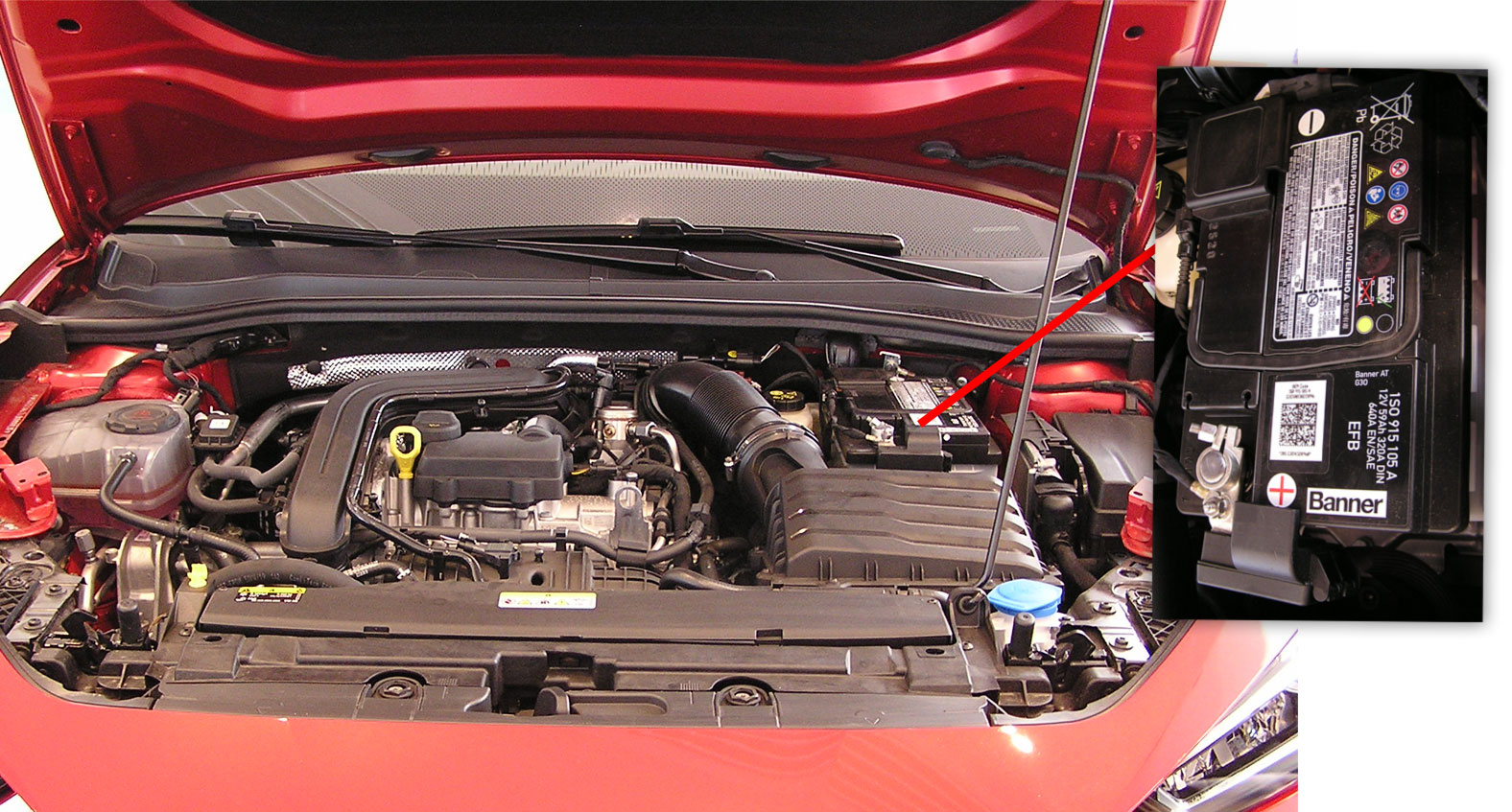 Charging a sales stop start battery